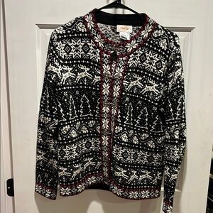 Black and White Nordic Sweater